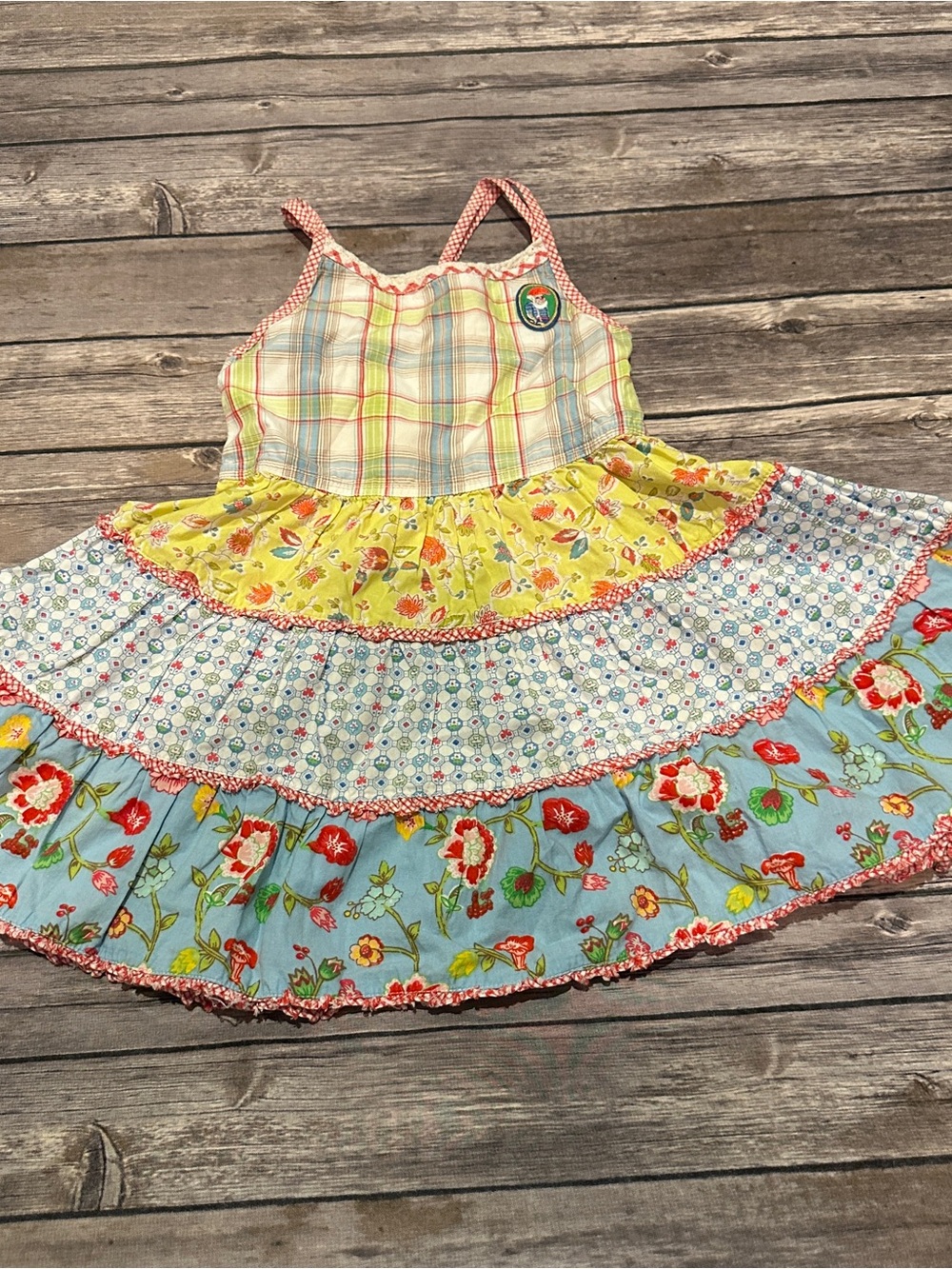 Oilily floral plaid dress